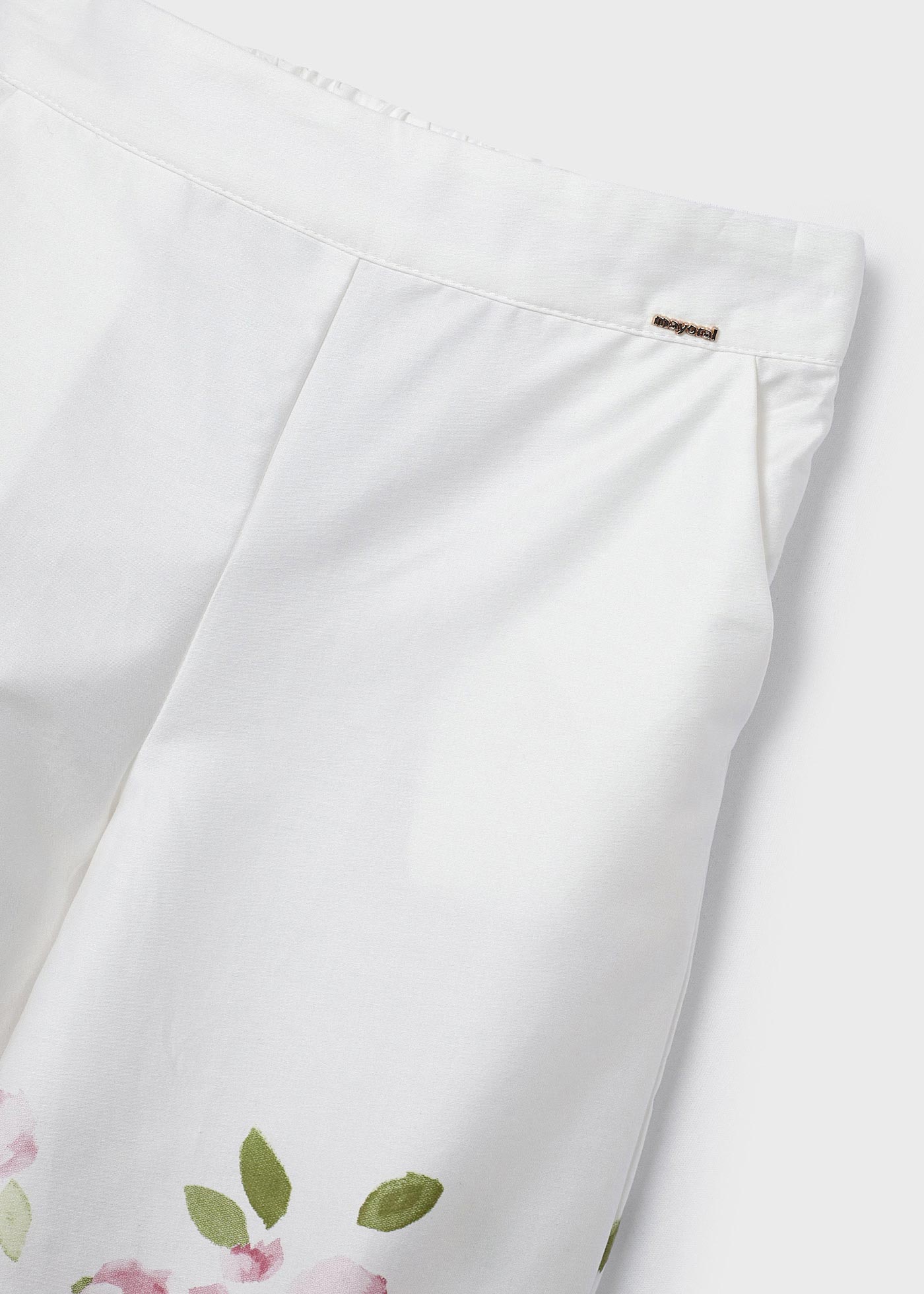 Conjunto de duas peças com calça cropped de algodão para meninas