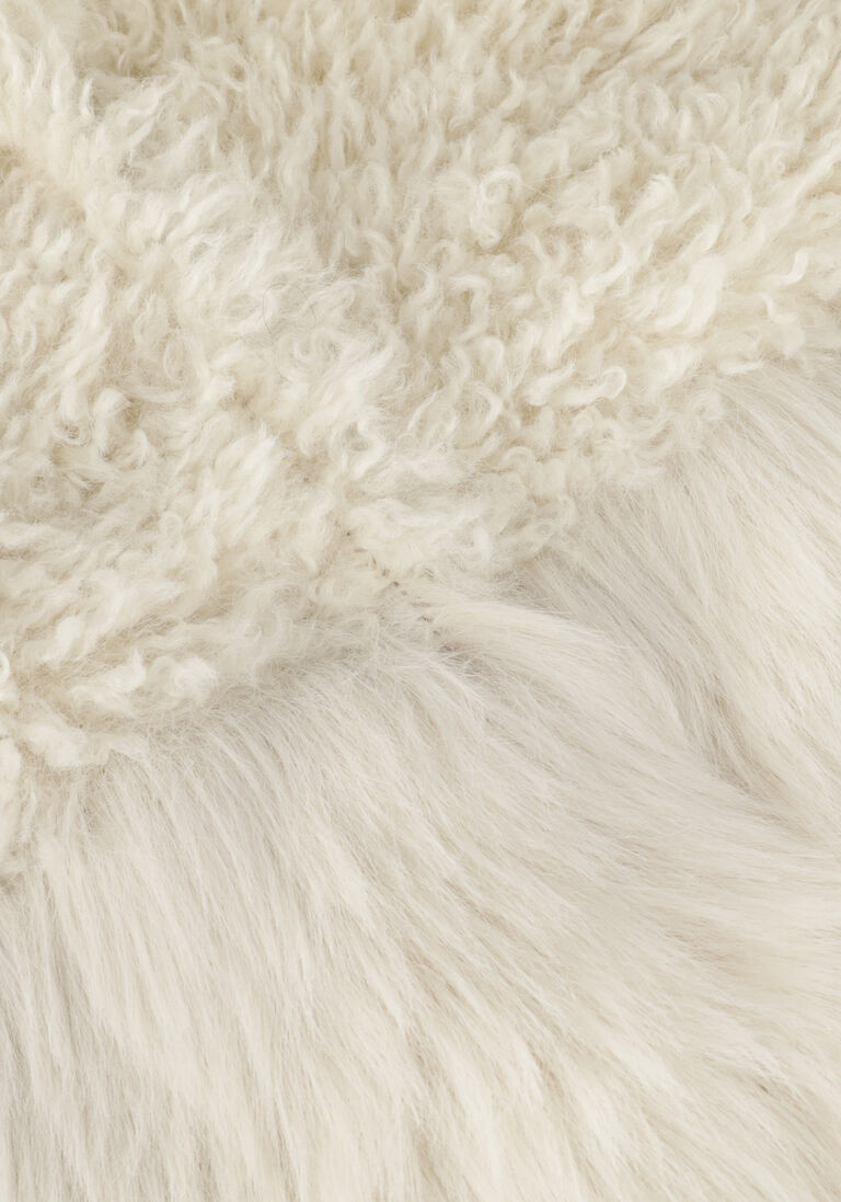 BEAUMONT creme beaumont faux fur jas soft fur mix jacket