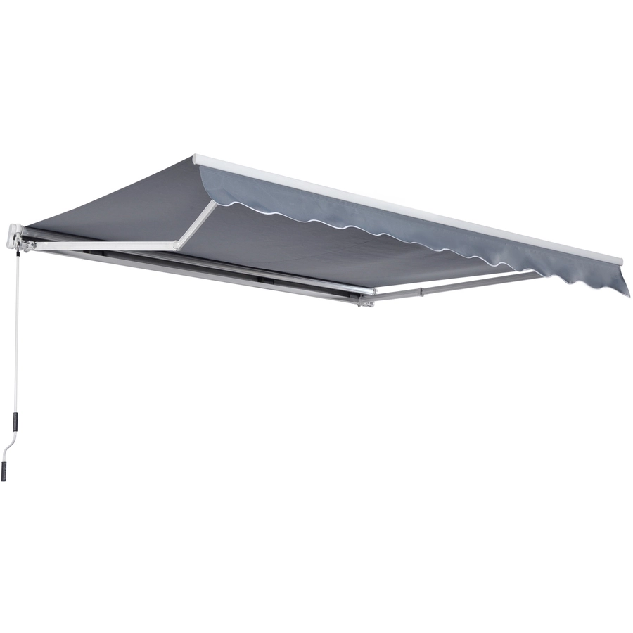 Outsunny Klemmmarkise mit Handkurbel grau