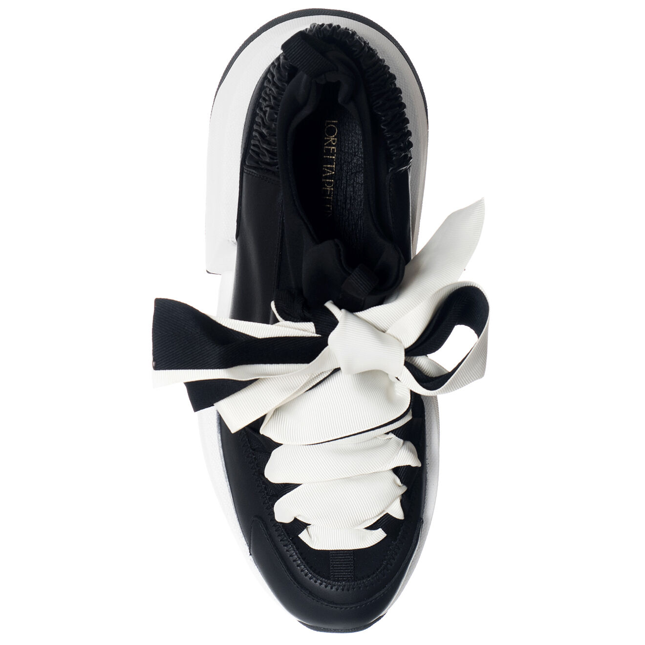 Loretta Pettinari Sneakers en Cuir Lipi noires - Talon 5 cm