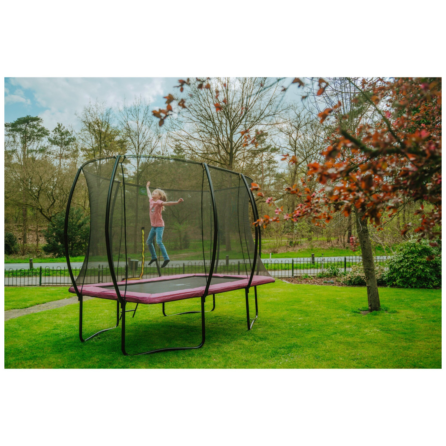 EXIT Silhouette trampoline 214x305cm - roze
