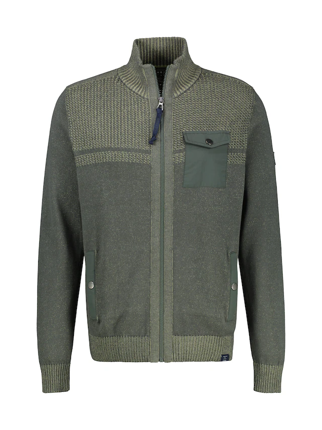 LERROS Strickjacke »LERROS Strickjacke mit unterschiedlichen Strickstrukturen«