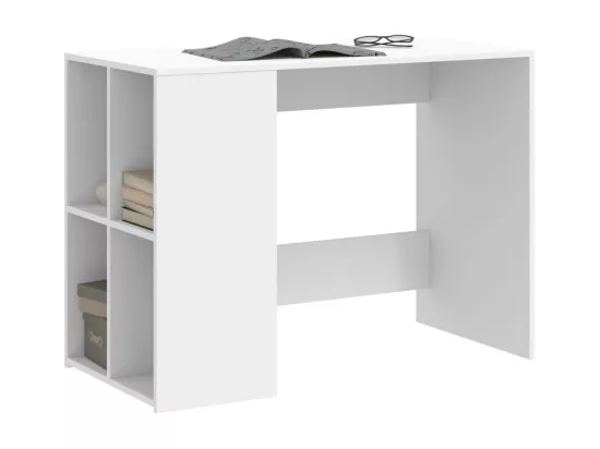 Bureau blanc 102x50x75 cm bois d'ingénierie