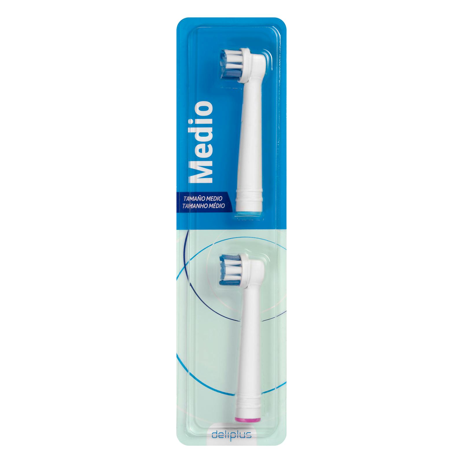 Pièces de rechange pour brosse à dents électrique Deliplus, taille moyenne