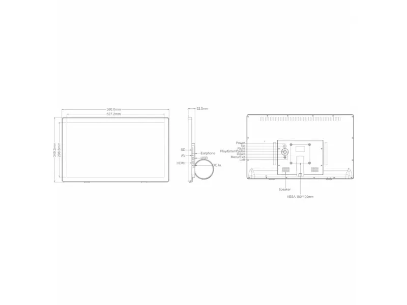 Braun DigiFrame 240 Business Line - Digital fotoramme - 24