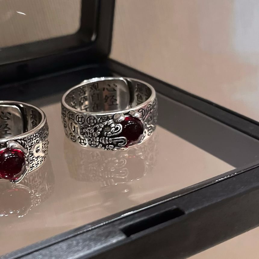 Lilafey - Open ring met strass