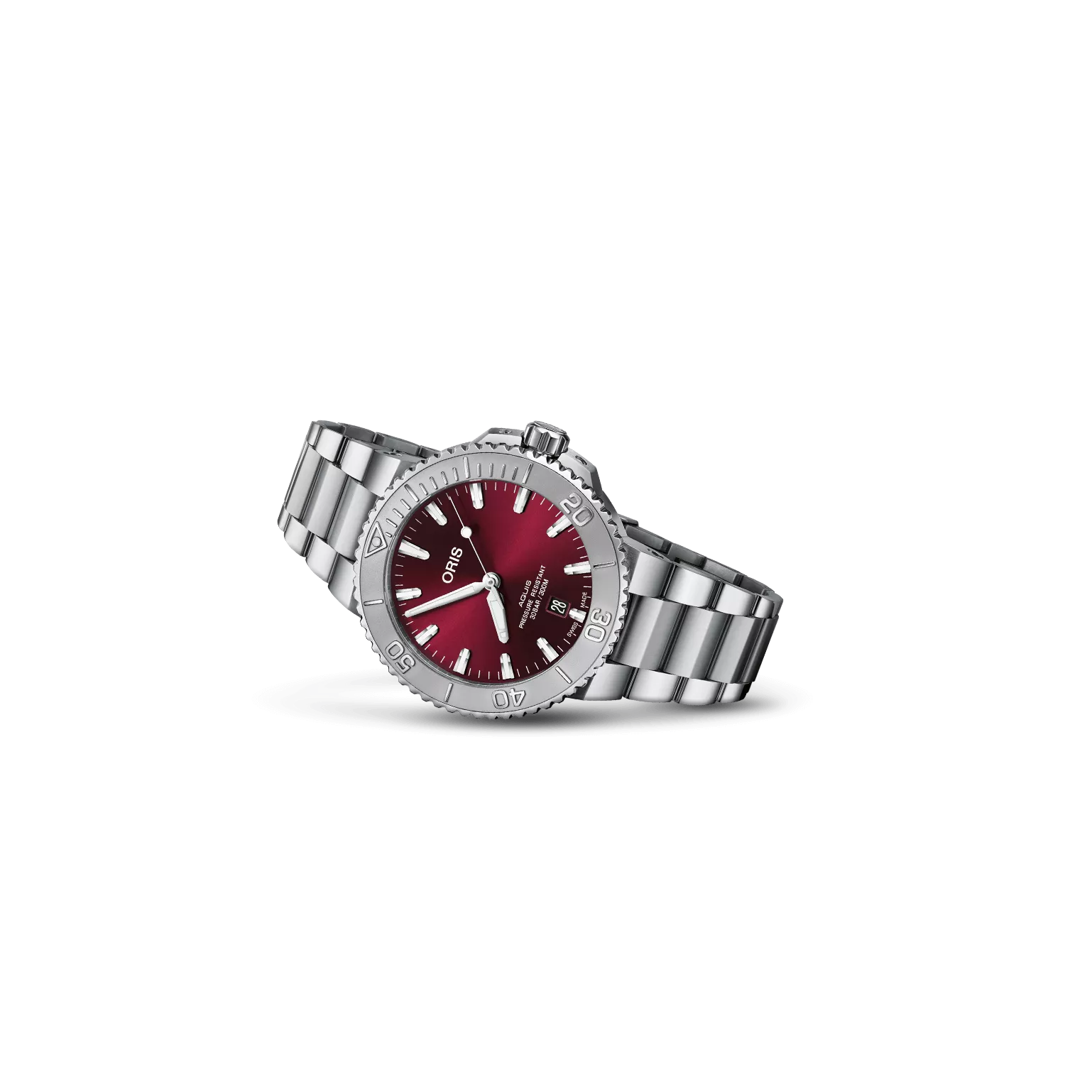 ORIS AQUIS DATE CHERRY 41,5MM 01-733-7766-4158-07-8-22-05PEB