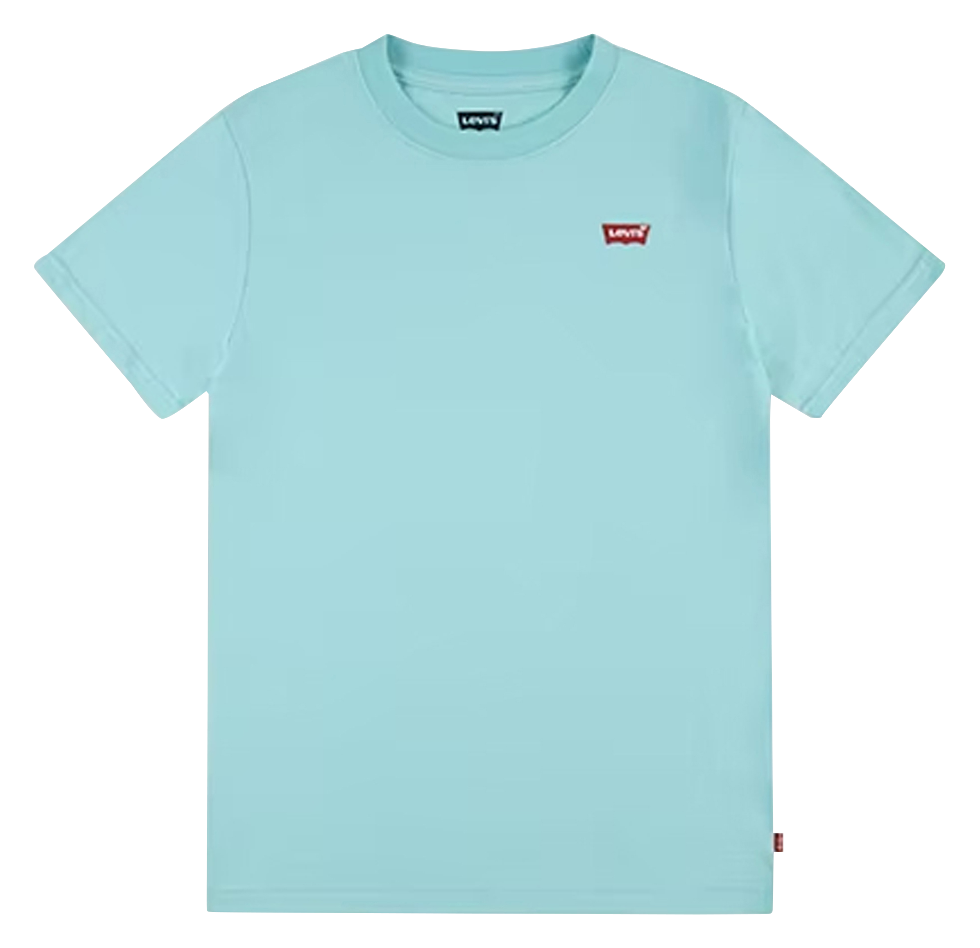 Tee-shirt col rond en coton mélangé | Bleu