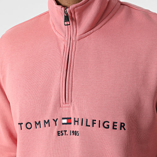 Sweat Col Zippé Logo 0954 Rose