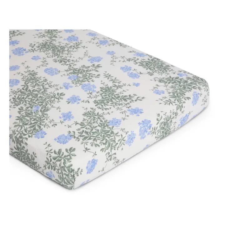 garbo&friends Drap-housse Plumbago en coton bio | Bleu