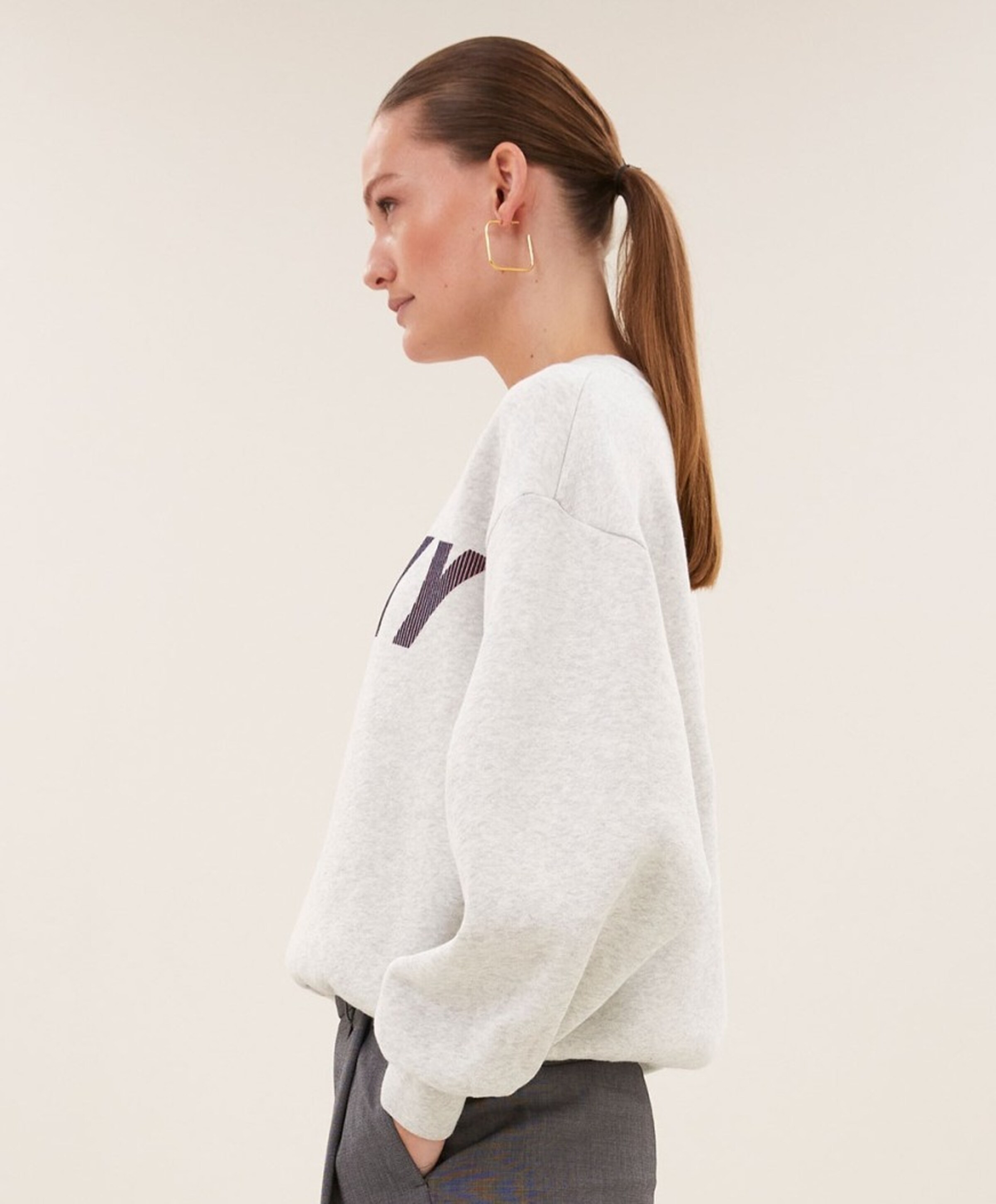 by-bar Dames sweater grijs