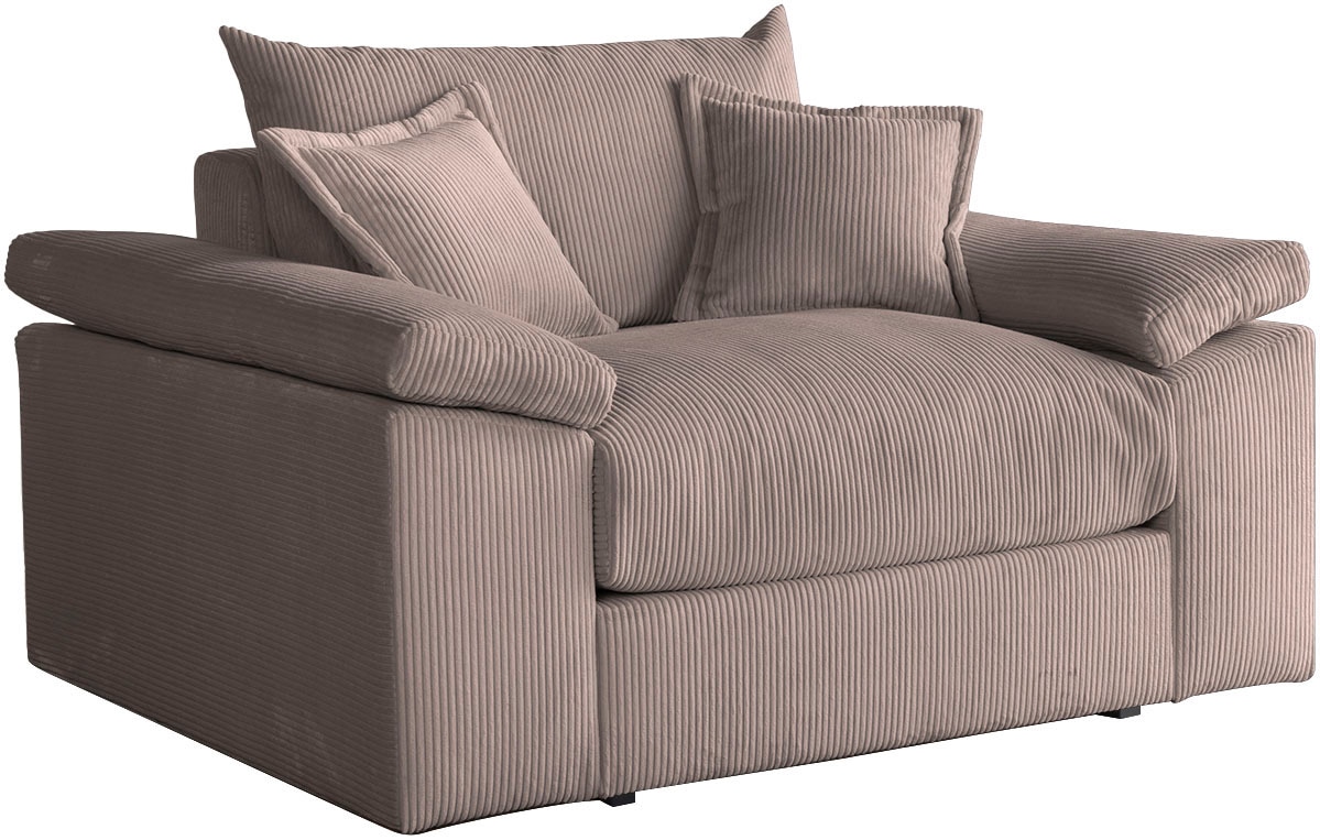 Home affaire XXL-Sessel »Soft&Cosy, B: 151 cm« Mega-Sessel, Cord oder Chenille-Struktur,mit 2 Zierkissen