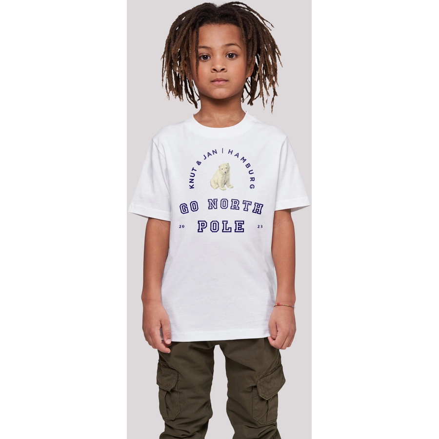 F4NT4STIC T-Shirt Eisbär Knut & Jan Hamburg weiß