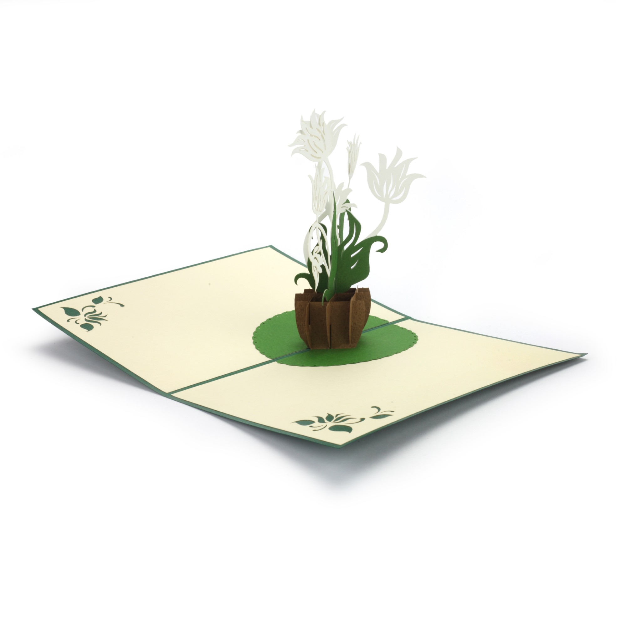 Pop-Up Karte 'Blume', weiß, L 18 cm, B 13 cm günstig bestellen