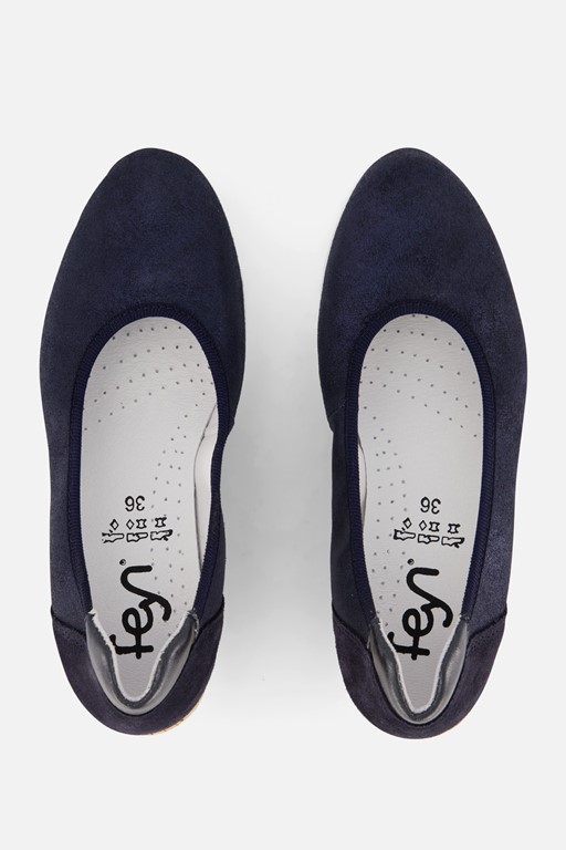 Feyn Ellie 08 Instappers blauw Suede