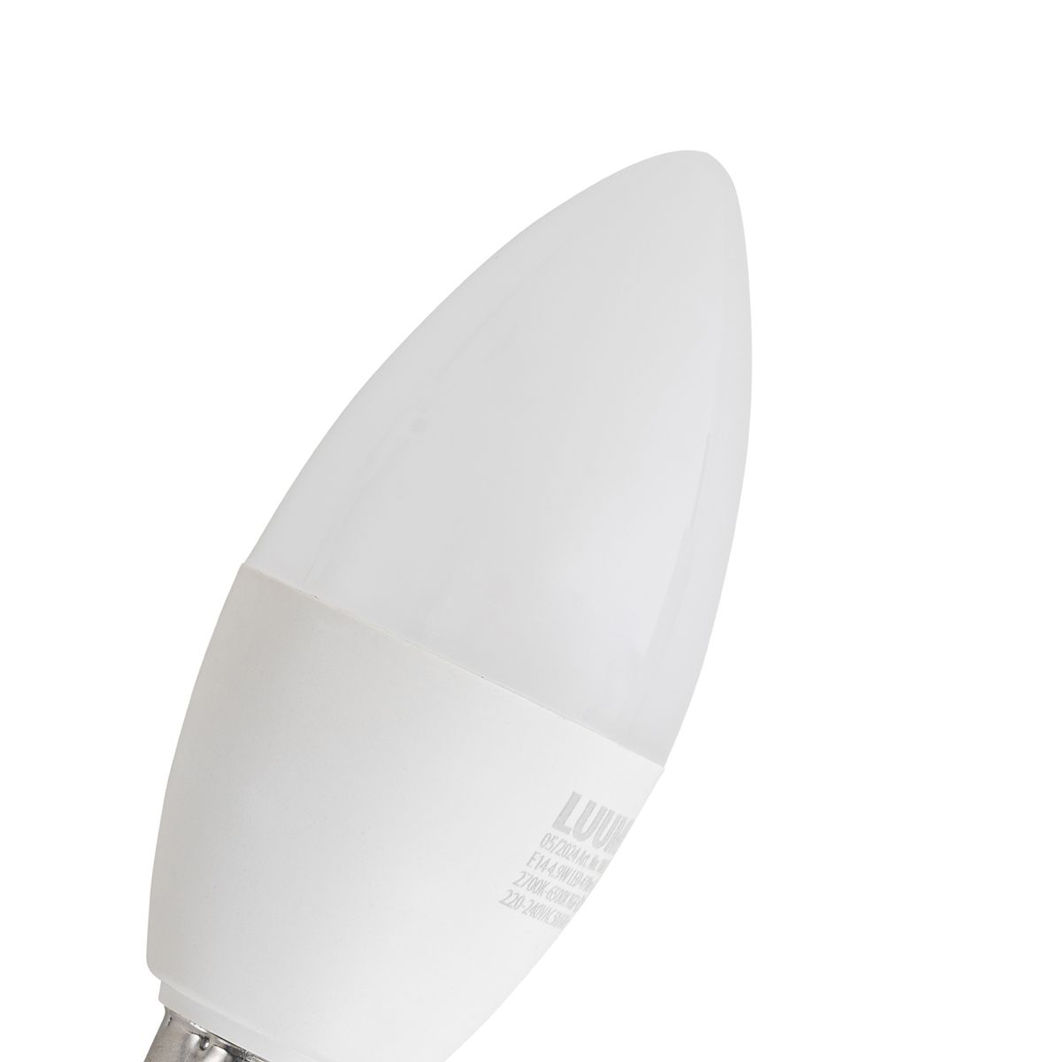 Set van 5 E14 dimbare LED lampen C37 opaal 4.9W 470 lm 2700-6500K