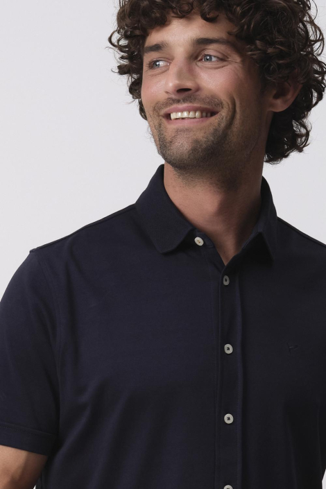 Campbell blauwe heren overhemd