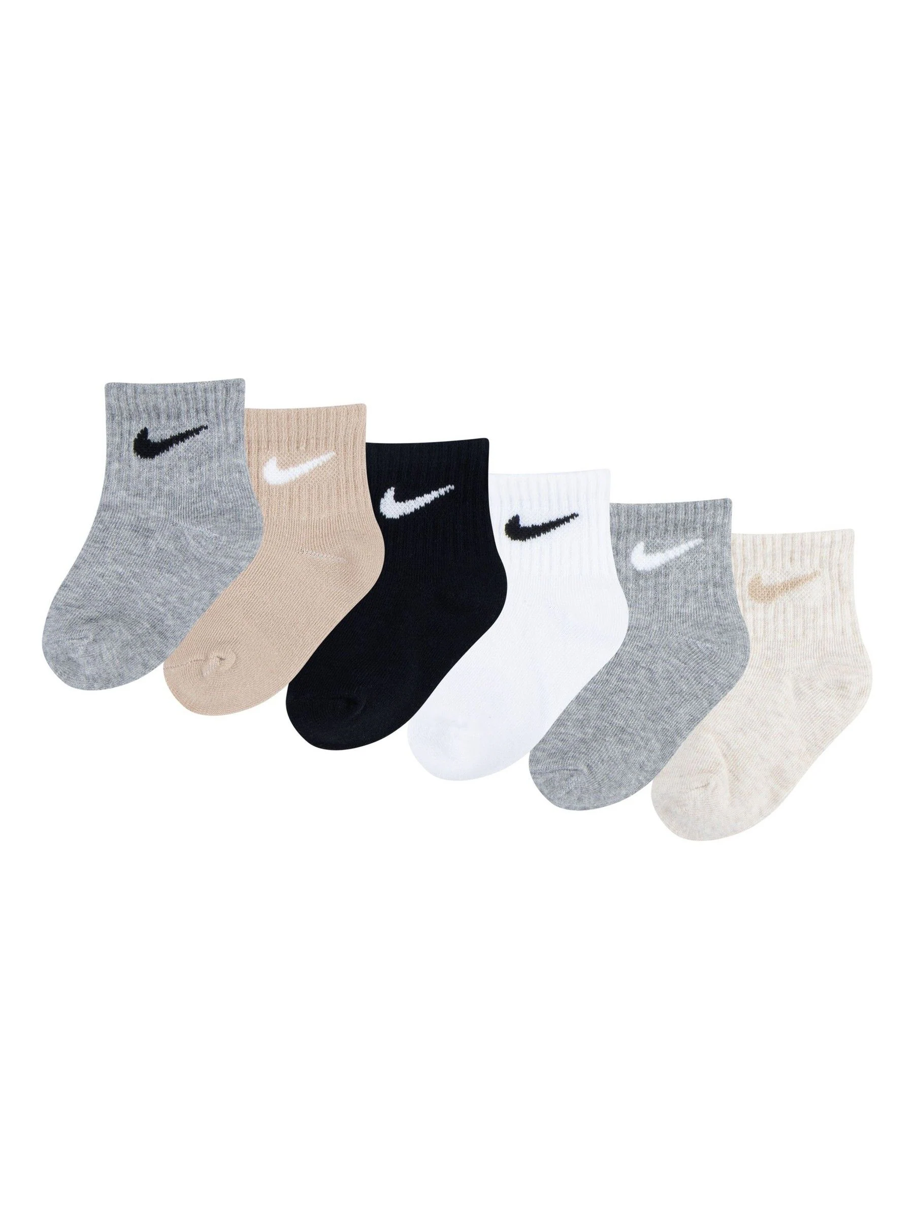 Grijs/zwart - Nike Infant Swoosh set van 6 paar sokken