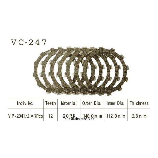 Kyoto - Disques garnis d'embrayage VC247