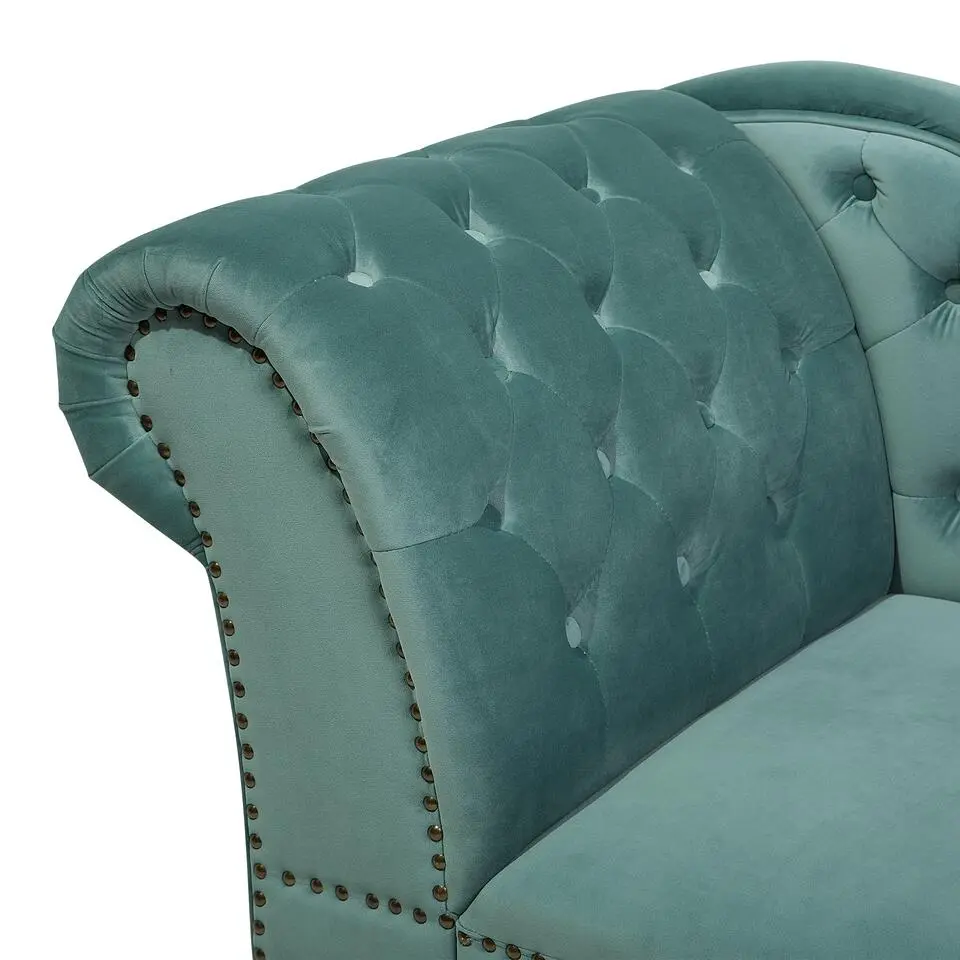 NIMES - Chaise longue - Mintgroen - Linkerzijde - Fluweel