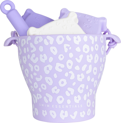 Swim Essentials Strandsett 4 Deler, Purple Leopard