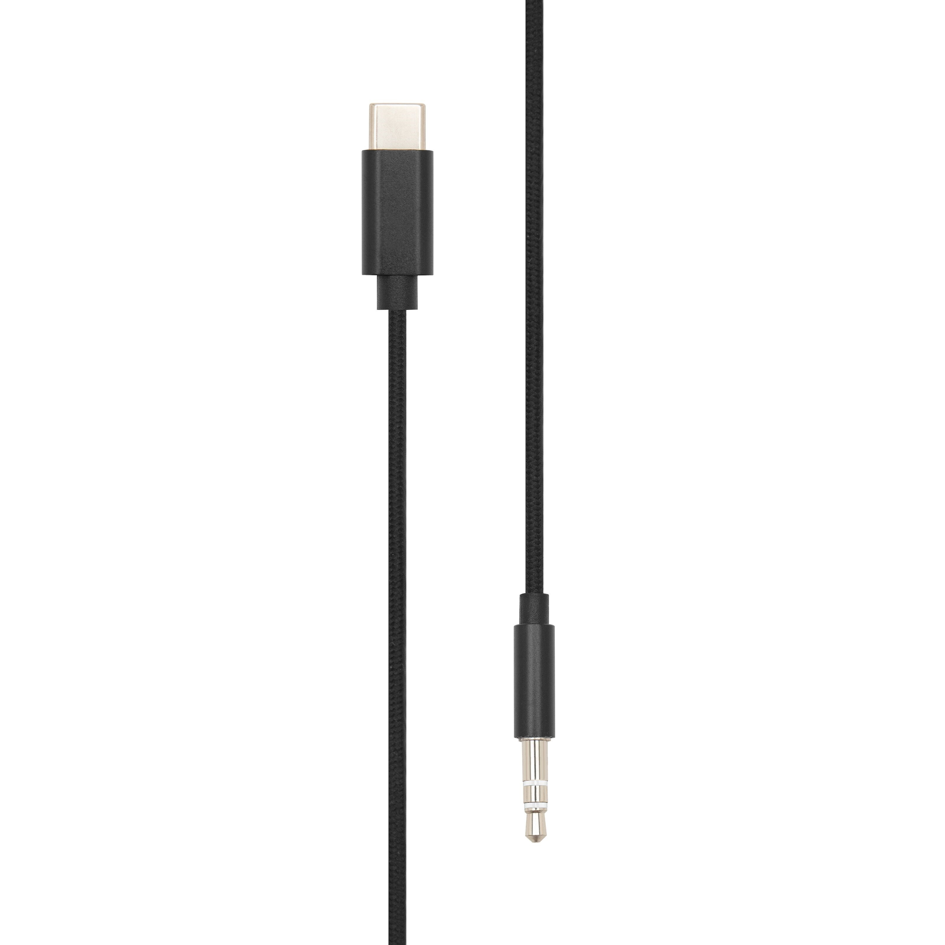 Linocell USB-C til 3,5 mm-kabel 1 m - Svart