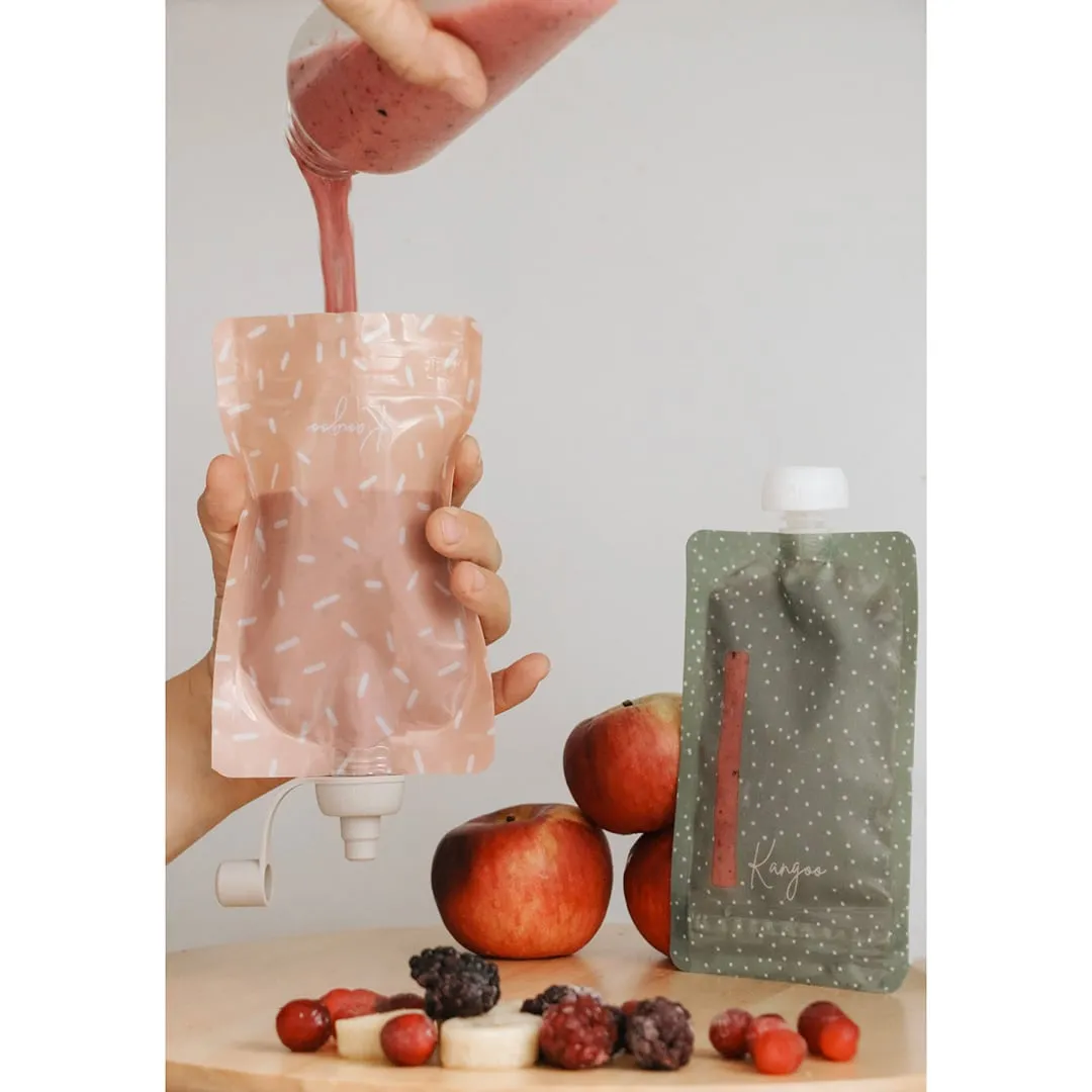 Kangoo et cie Pochettes à compote réutilisables Boho 6x (4oz)
