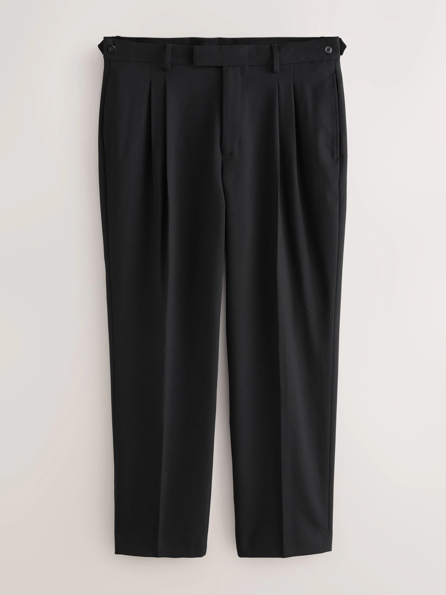 Zwart - Relaxed Fit Smart Pleated Trousers
