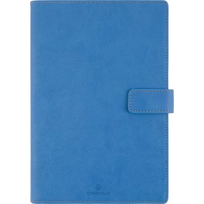 Agenda à spirale Milano - 1 semaine sur 2 pages - 17 x 24,5 cm - bleu denim - Oberthur