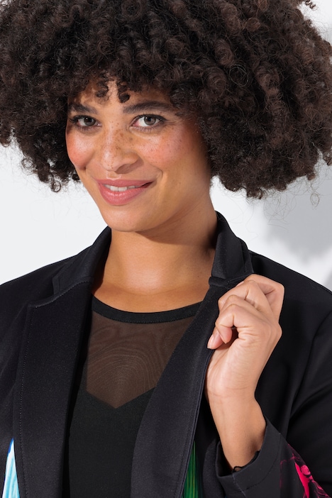Blazer, Langarm mit Blume, Color-Futter