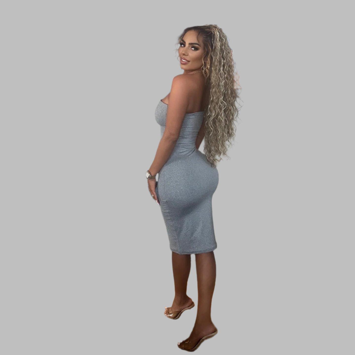 Honeyz Boobtube Midi Dress Womens