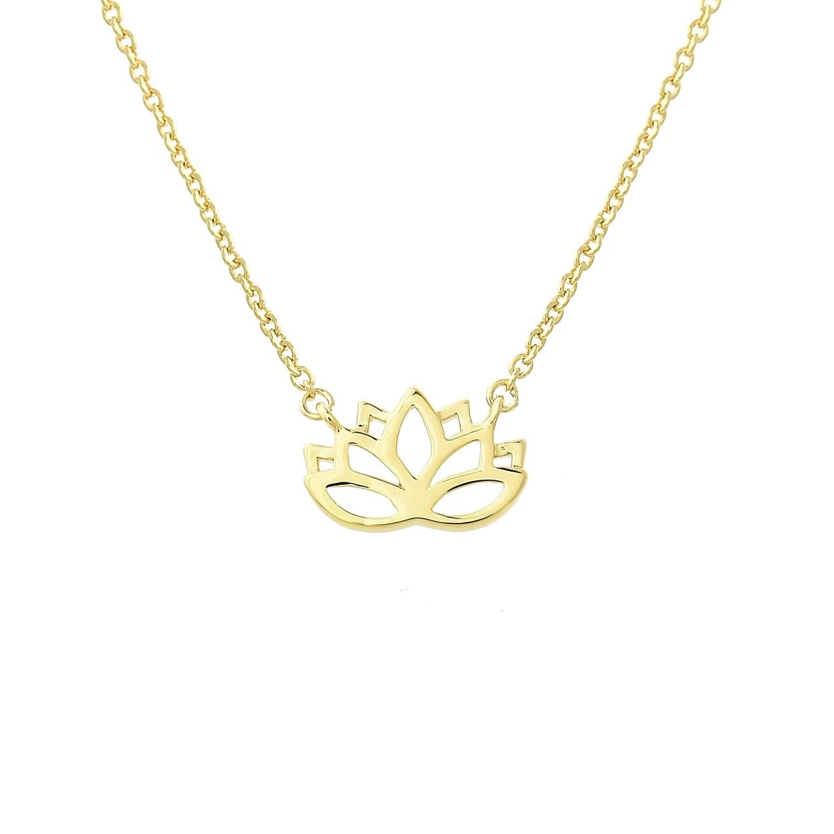 Collier fleur de lotus Plaqué OR 750 3 microns