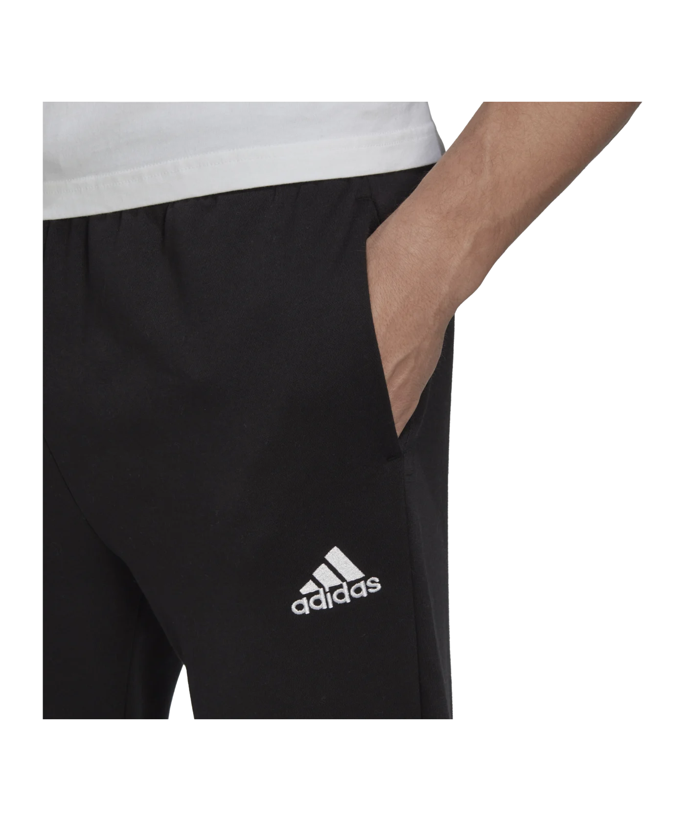 adidas Feelcozy Jogginghose Schwarz Weiss