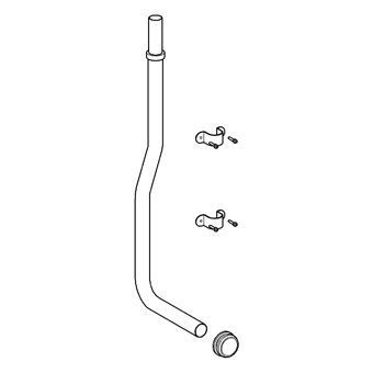 Grohe spoelpijp voor drukspoeler Ø28x26cm verstelbaar 500 tot 750mm chroom