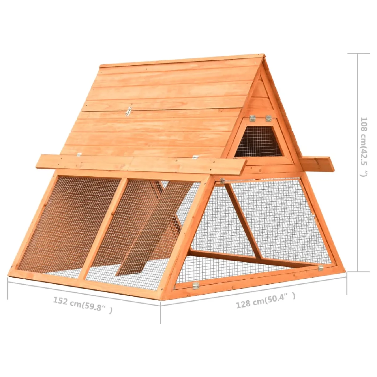 vidaXL Clapier Bois A-Frame