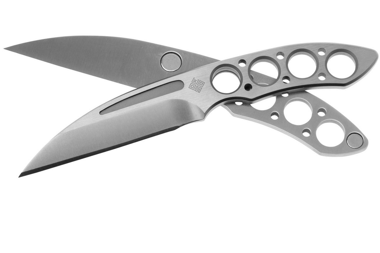 Ocaso Duo Desk Knife 80DKW Wharncliffe, With Stand, vaste bureaumessen, Wes Crawford design