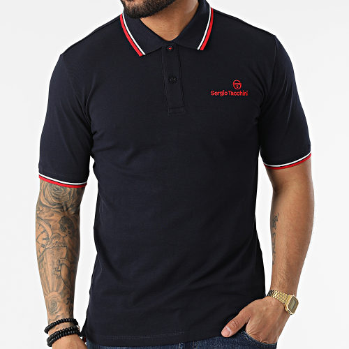 Polo Manches Courtes Reed 39881 Bleu Marine Rouge