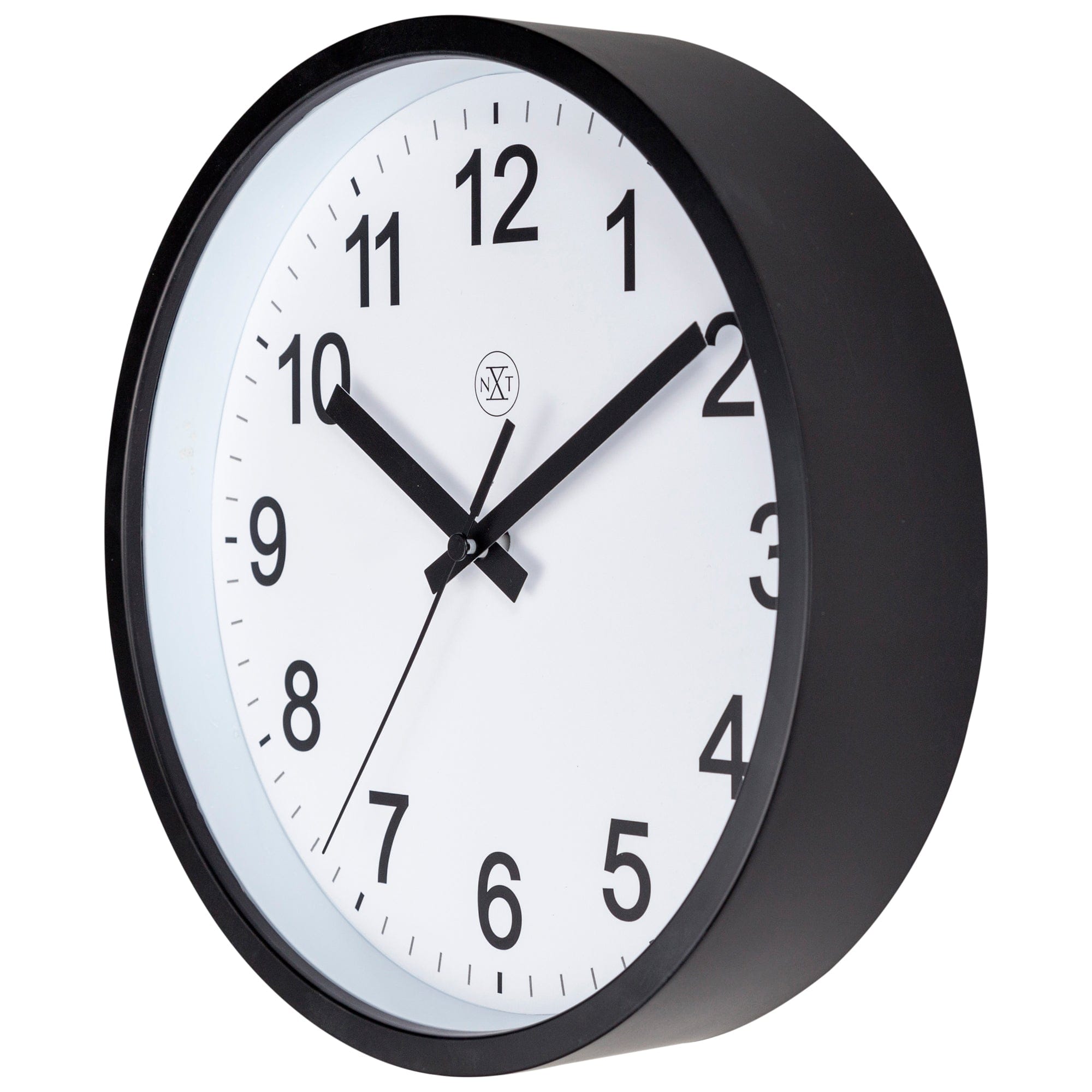 NeXtime - Wandklok 25.5cm-Stil-Zwart|Wit-Plastic-nXt 