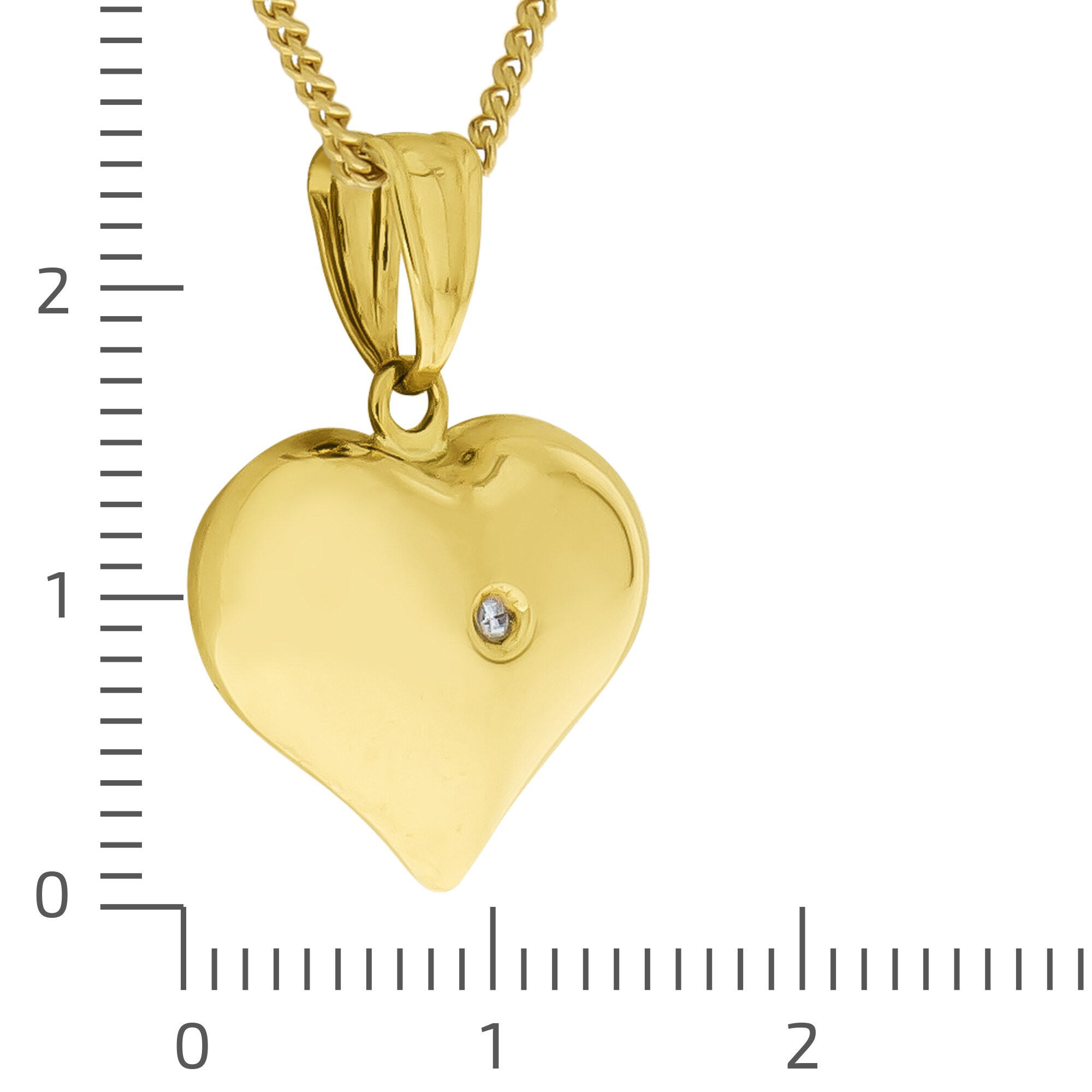 Diamonds by Ellen K. Anhänger mit Kette 375/- Gelbgold Diamant 0,005ct.