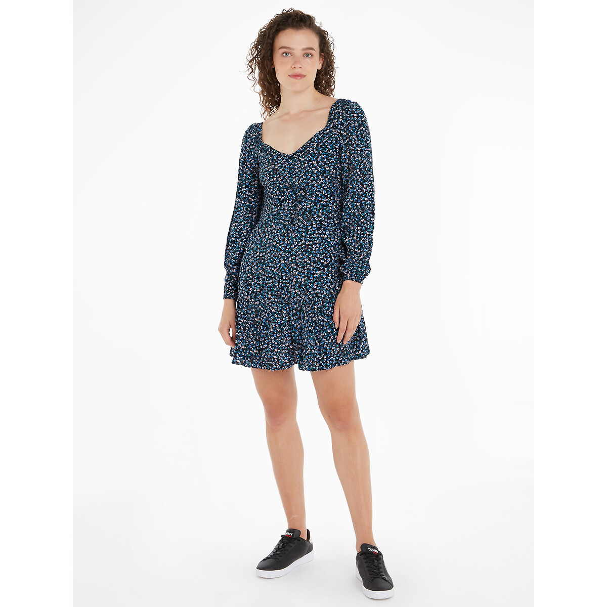 TOMMY JEANS<br>Vestido de manga comprida com estampa floral