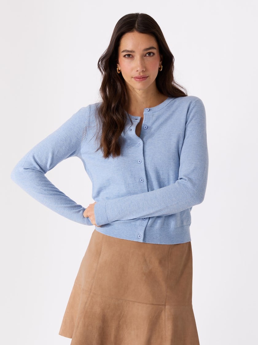 Olea cardigan i merinoblanding S48