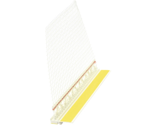 PROTEKTOR pleisterprofiel van hard PVC, inclusief beschermlip en gaas, voor pleisterdikte 9 mm, 2600 x 26 x 103 mm