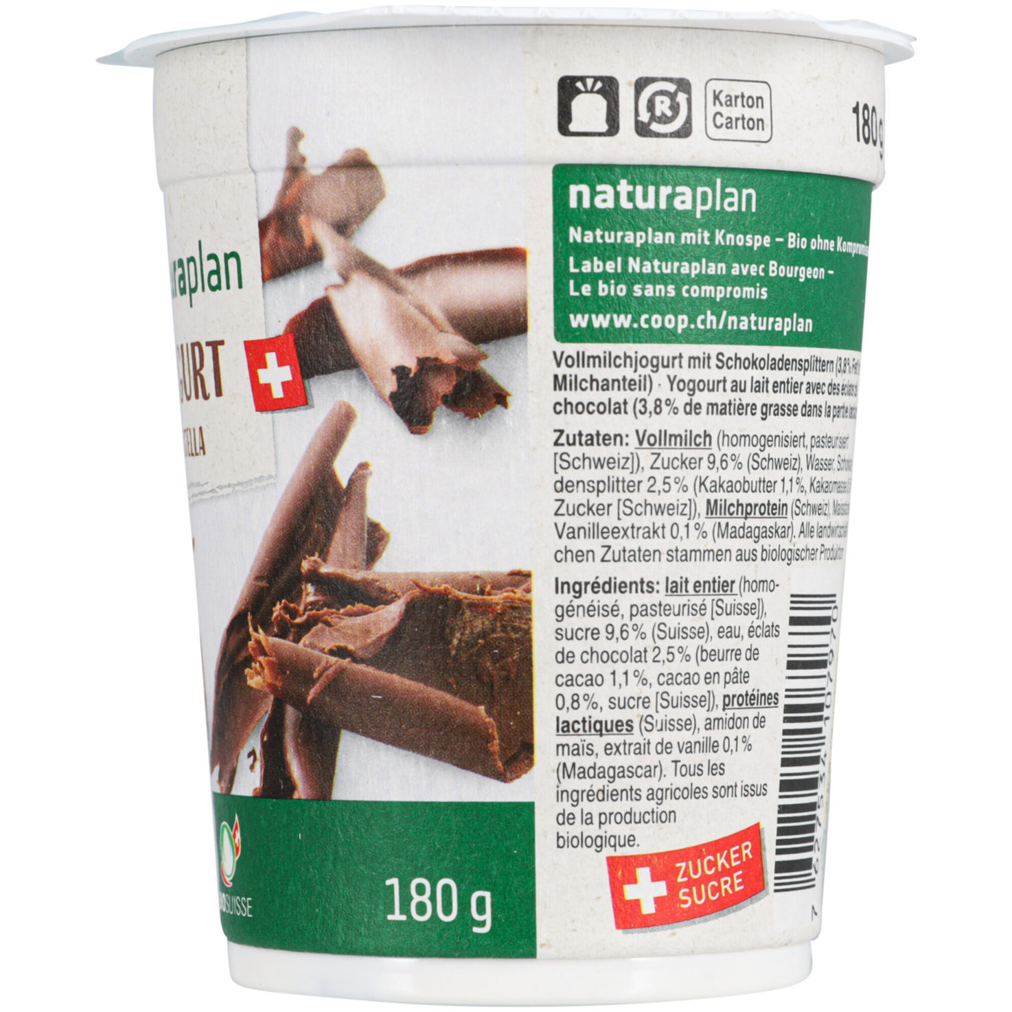 Naturaplan Bio Fairtrade Joghurt Stracciatella 2x180g
