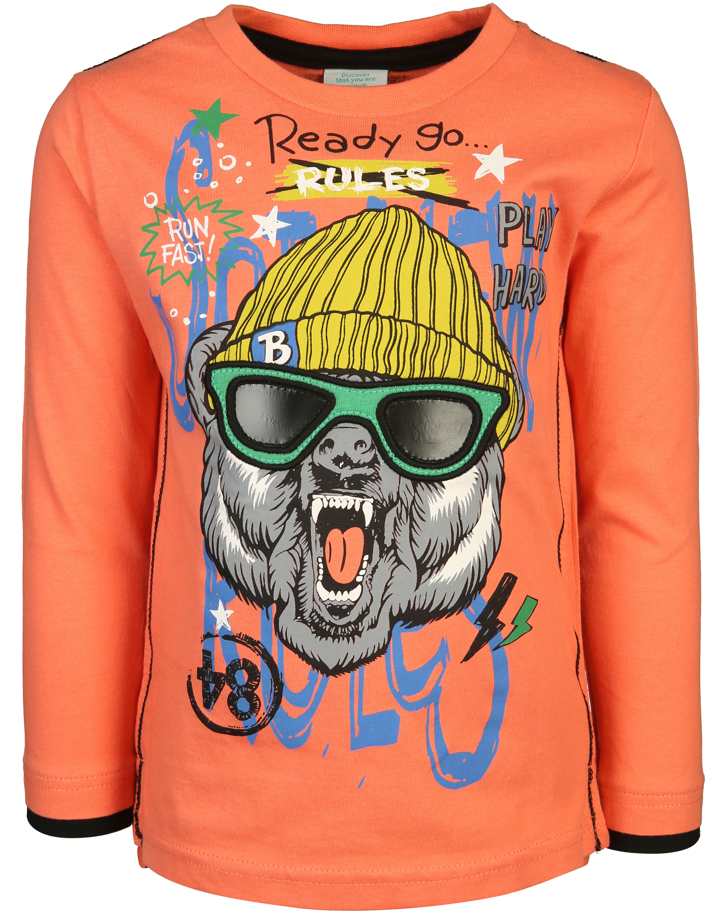 Langarmshirt COOL BEAR in paprika