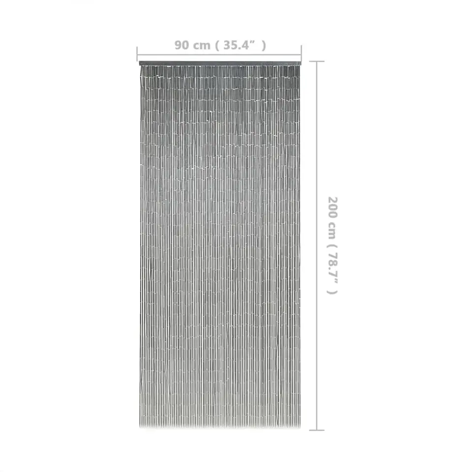 vidaXL - Deurgordijn - Grijs - Bamboe - 90 x 200 cm