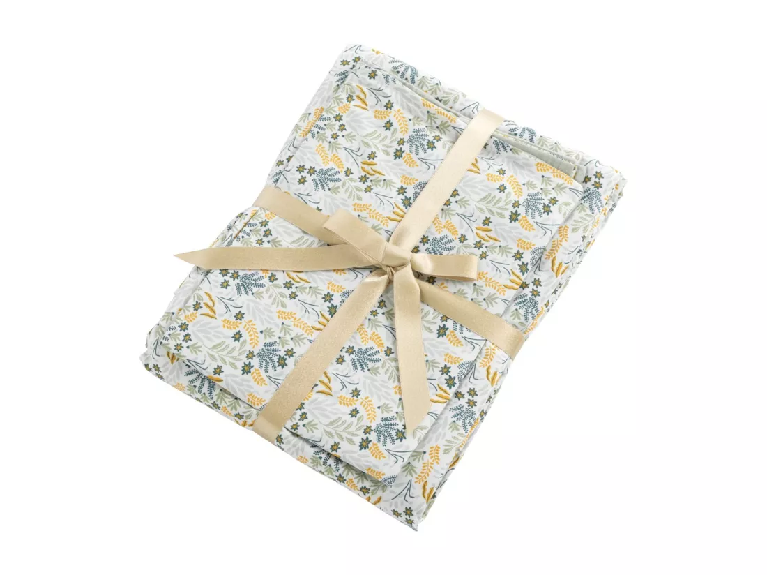 Housse de couette 100x135cm en coton vert tilleul