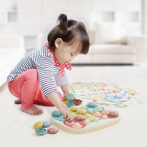 Quercetti playbio mozaïekpuzzel fantacolor baby - 22st