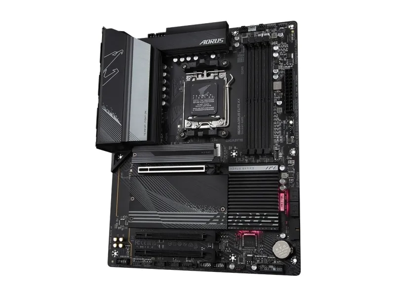 [OUTLET] - Gigabyte B650 AORUS ELITE AX - Bundkort - ATX - Socket AM5 - AMD B650 Chipset - USB 3.2 Gen 2, USB 3.2 Gen 1, USB-C 3.2 Gen2, USB-C 3.2 Gen 2x2 - 2.5 Gigabit LAN, Wi-Fi 6, Bluetooth - onboard grafik (CPU påkrævet) - HD Audio (8-kanaler)