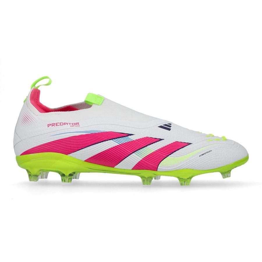 adidas Predator Elite Laceless FG Celestial Victory - Blanc/Lucid Pink/Lucid Lemon Enfant