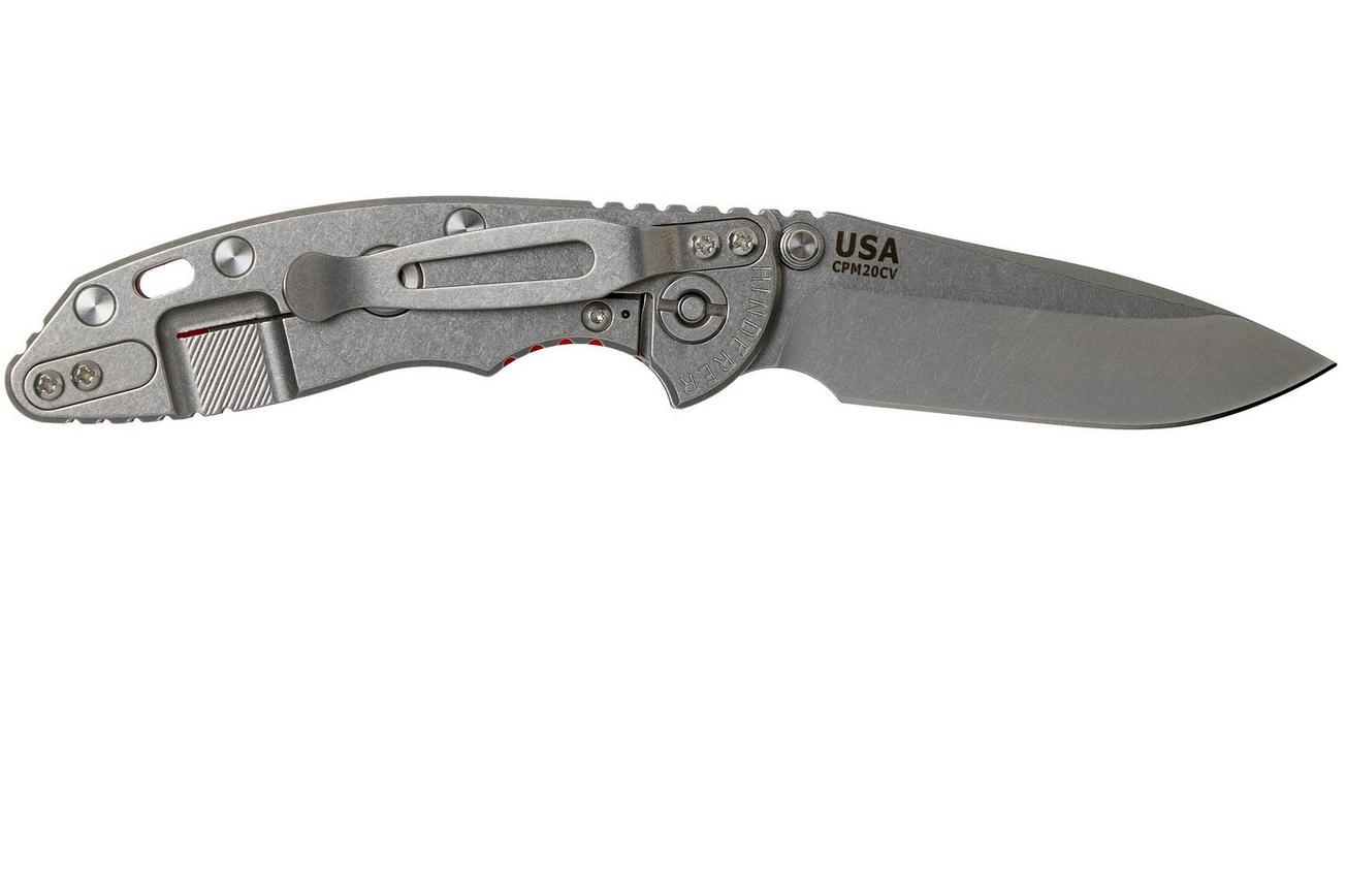 Rick Hinderer XM18 3.0” Spearpoint Non-Flipper CPM 20CV Red G10 zakmes